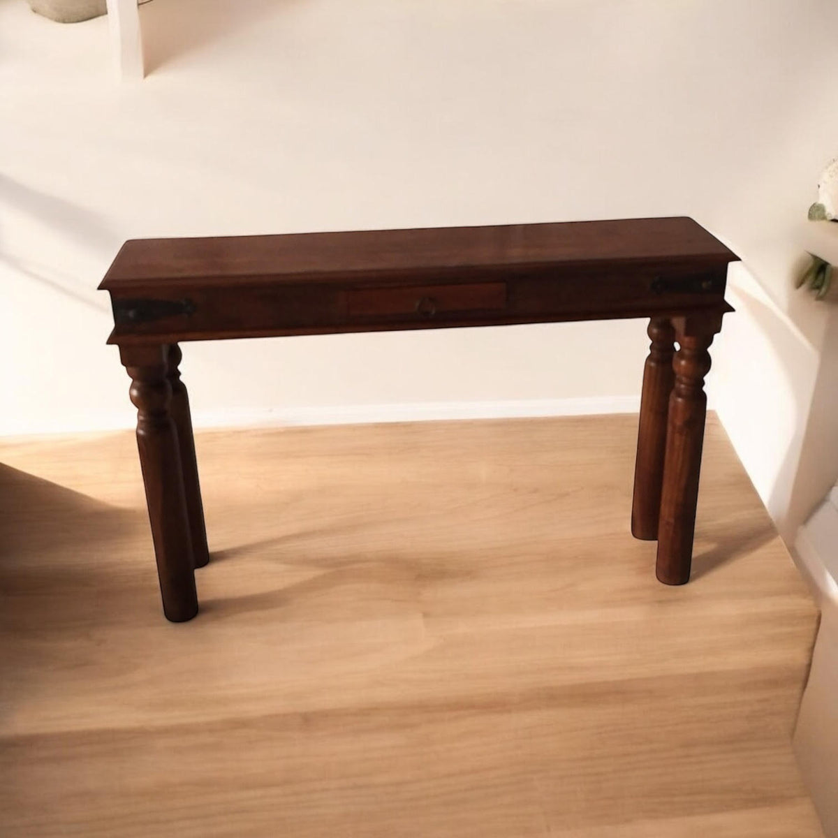 AcaciaHome 120cm Wooden Console Table – Elegant Hallway, Entryway and Living Room Table with Spacious Surface