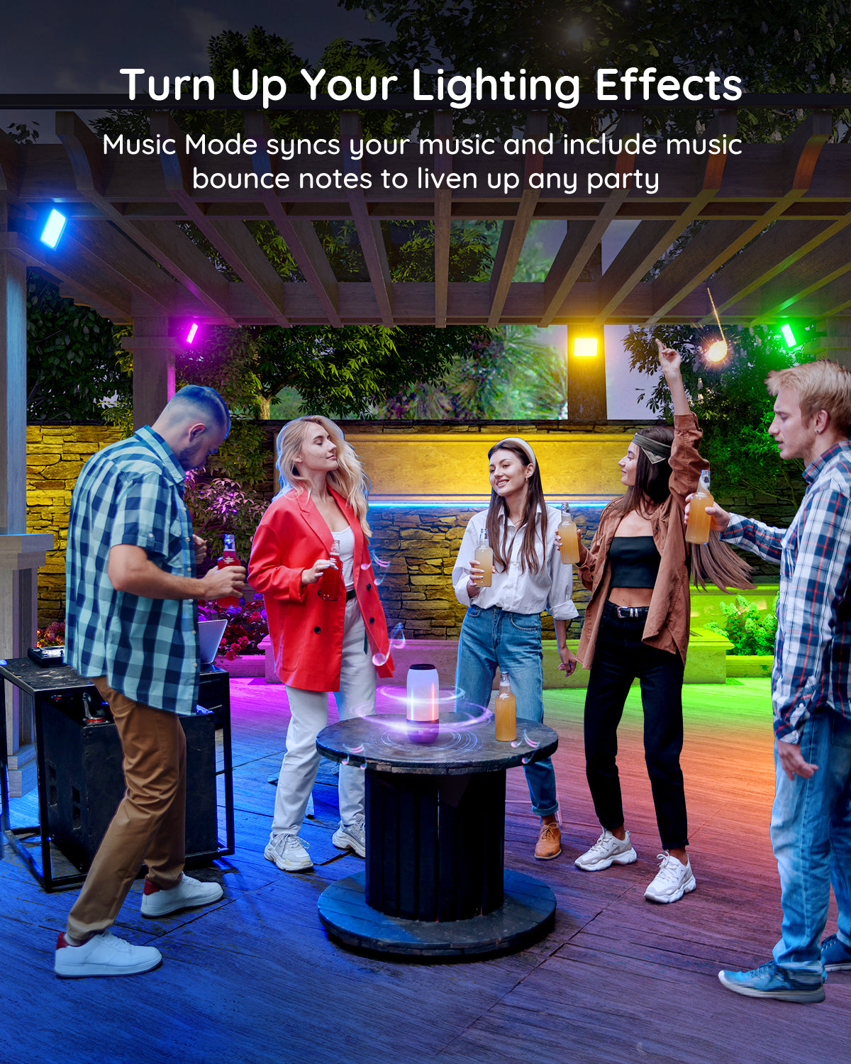 GOVEE RGBICWW Smart LED Flood Lights, 4-Pack – 16 Million Colours, App & Alexa Control