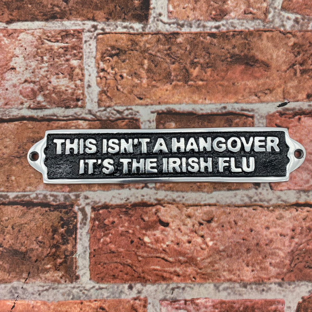 'Irish Hangover' Cast Aluminium Door Sign, 25cm – Wall Decor Gift for Home, Office or Man Cave