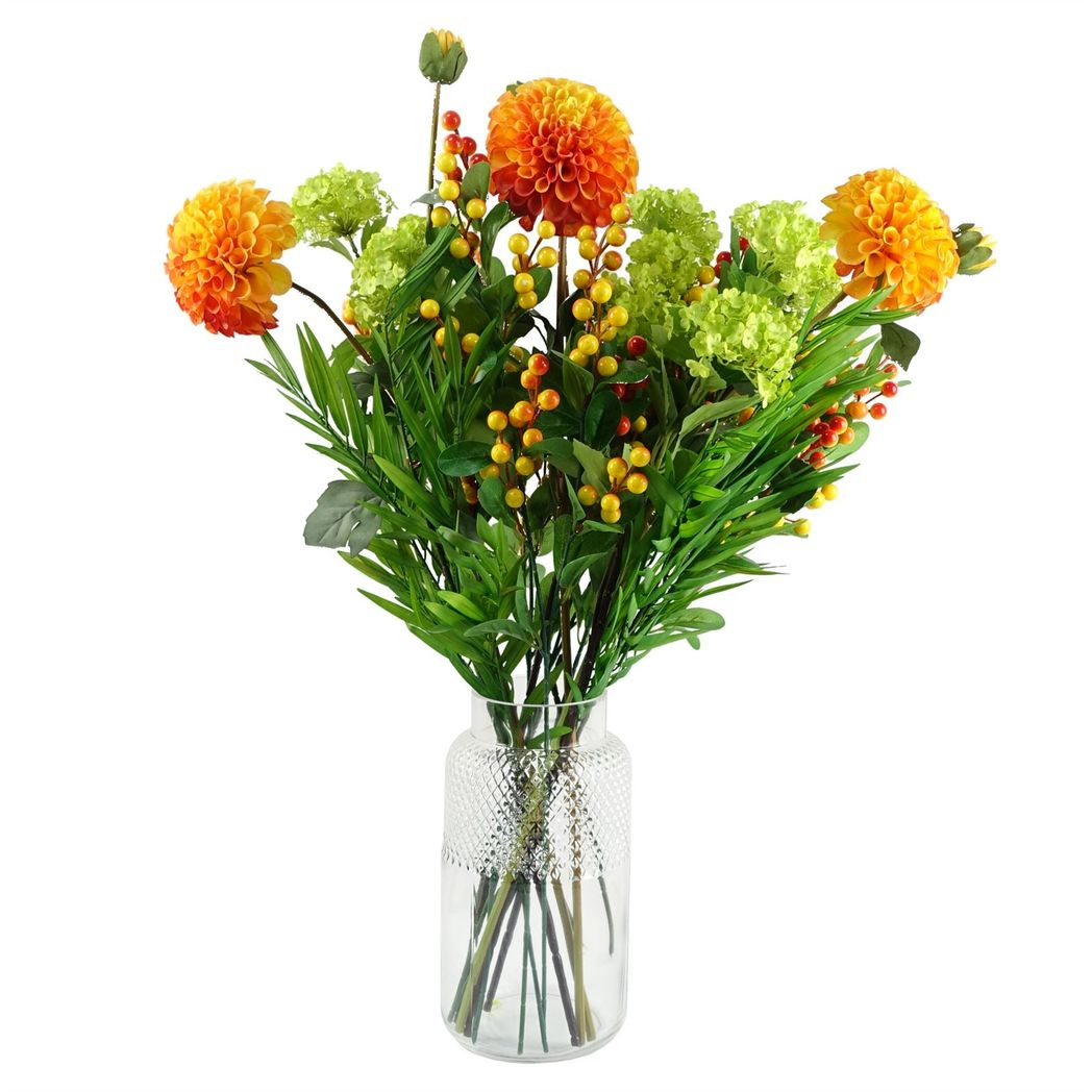 29cm Clear Glass Diamond Vase – Decorative Home Accent, Clear