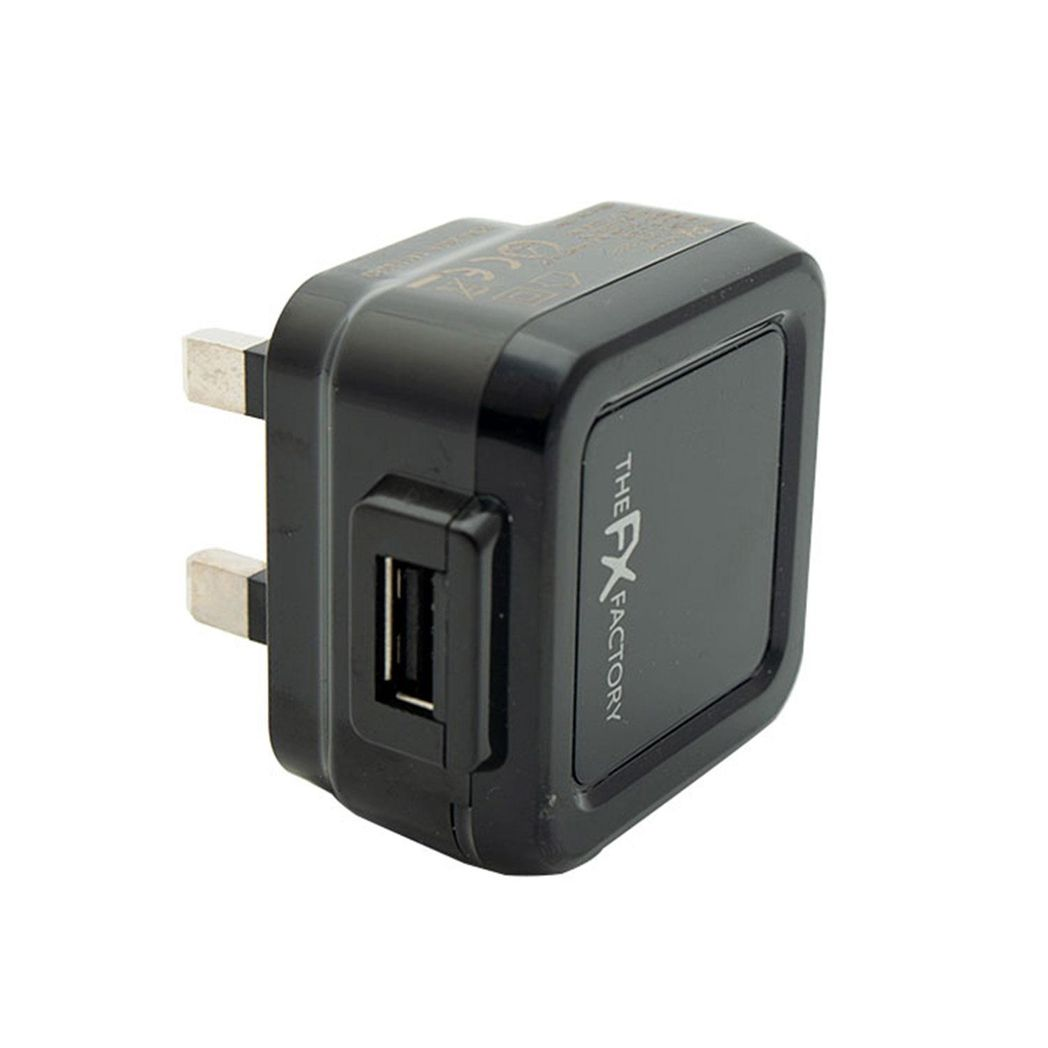 FX Powabud Mains USB Charger 1A – Compact Travel Charger for Phones, Tablets & Micro USB Devices, Black