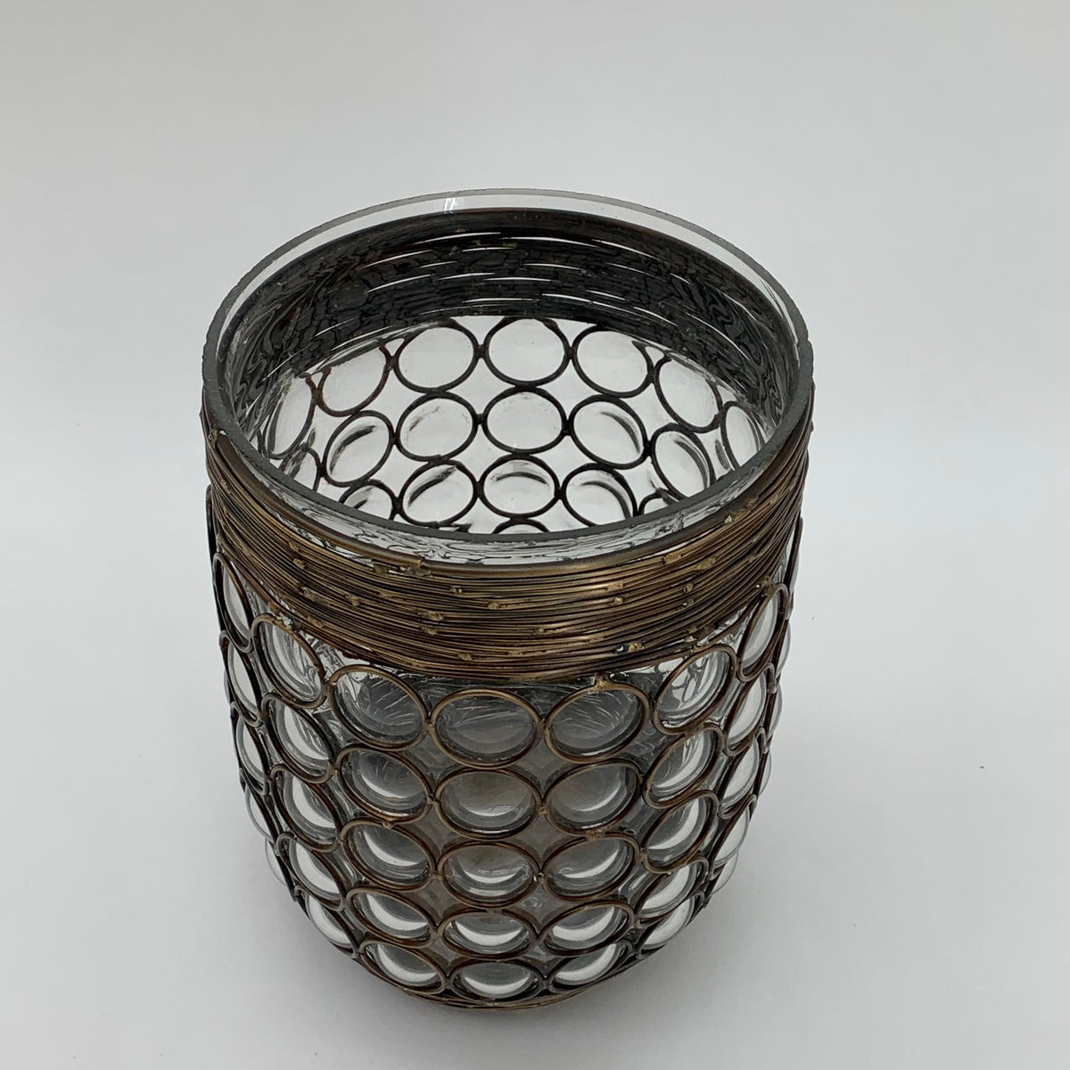 Decorative Clear Glass Candle Vase – Rustic Design Holder for Flowers, Candles and Christmas Gifts