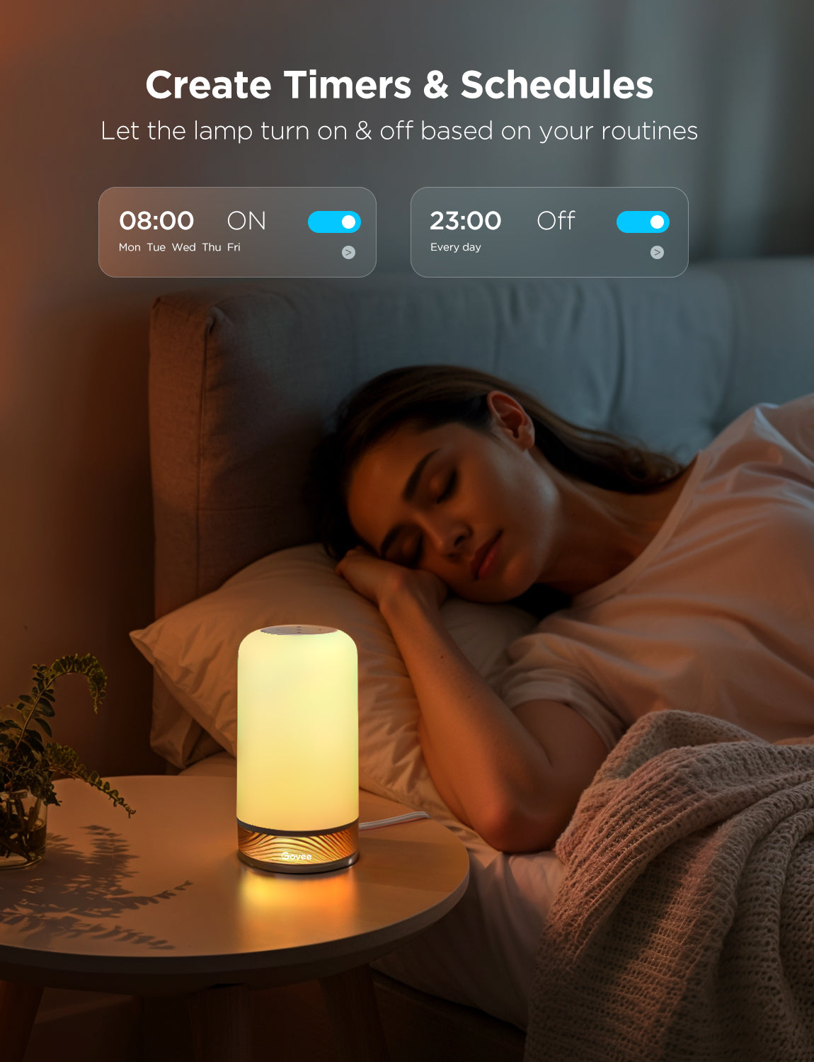 Govee Aura Smart RGB LED Table Lamp with App Control, 16 Million Colours & 60+ Scenes – Mood Lighting