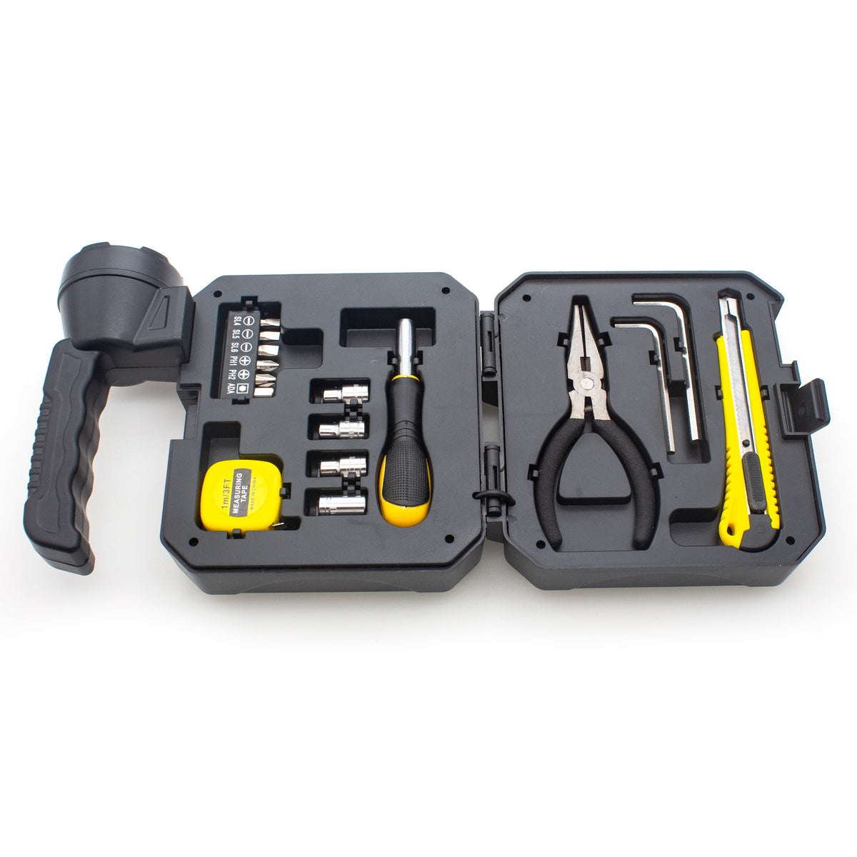 Avilo Powerful Floodlight Torch with Essential Tools – Emergency Kit for Home and Car
