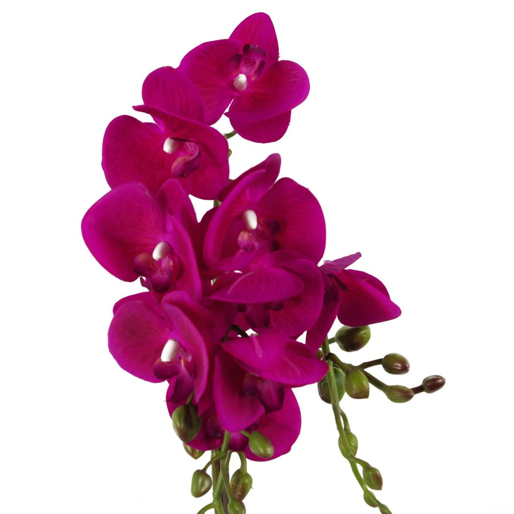 54cm Artificial Orchid Plant – Dark Pink Gold Pot