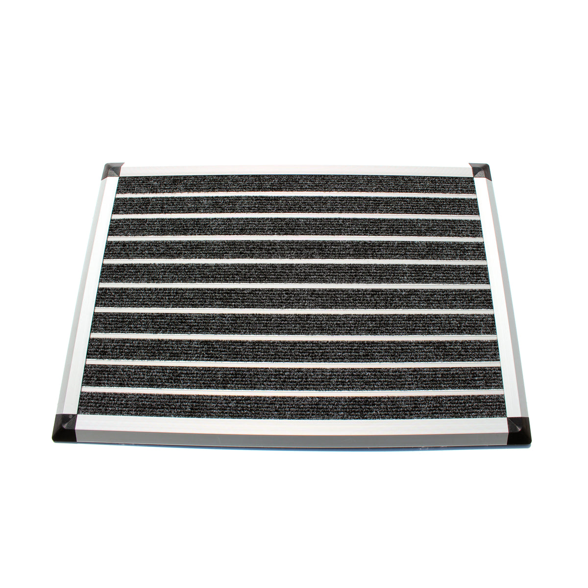 Doortex Alumat Aluminium Indoor Entrance Mat, 40 x 60cm – Dirt & Moisture Trapping Door Mat, Grey