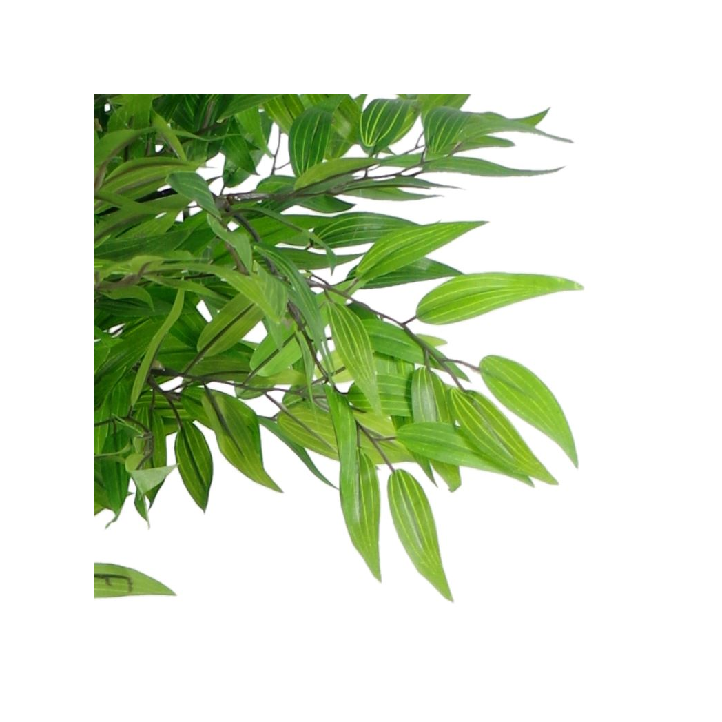 Luxury Artificial Mini Ruscus Tree, 100cm with Real Wood Trunk & Silk Leaves – Premium Potted Plant