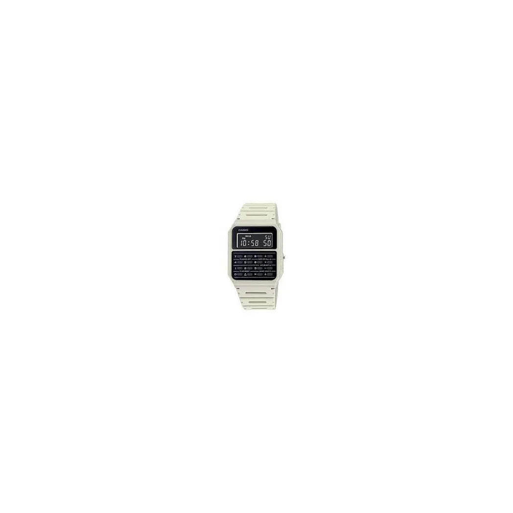 Casio Mens Digital Calculator Retro Dial with White Plastic Strap Watch - CA-53WF-8BDF