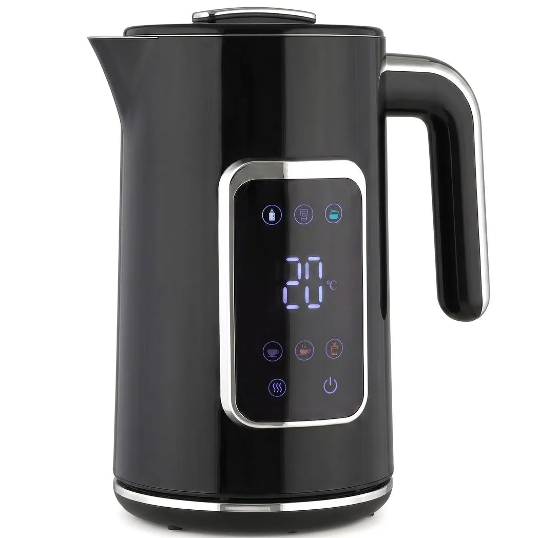 HOMCOM 1.7L 3000W Electric Kettle with LED Display, Adjustable Temperature & Keep Warm – Fast Boil Water Kettle, Black