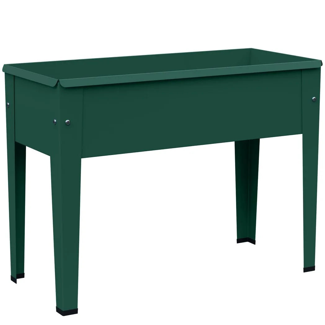 Outsunny Metal Raised Garden Bed on Legs with Drainage Hole, 60 x 27 x 45cm, 20L, Green