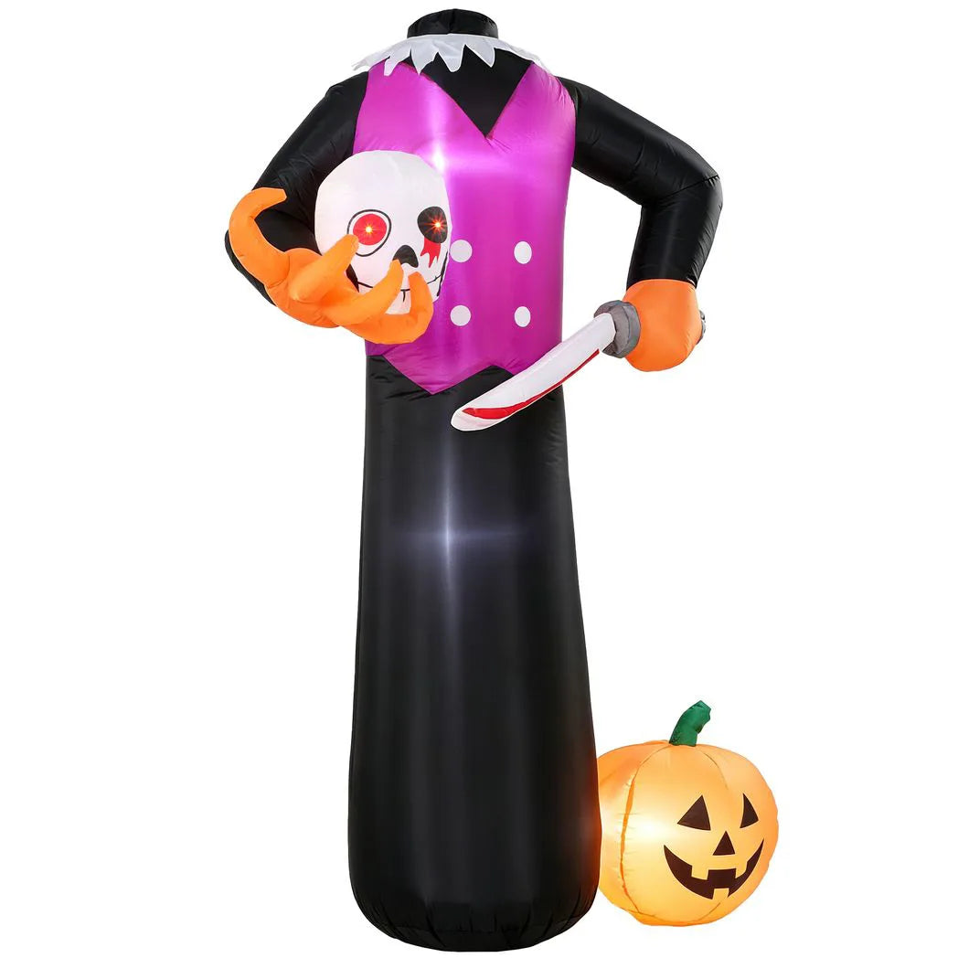 Outsunny 6 FT Halloween Inflatable Headless Skeleton