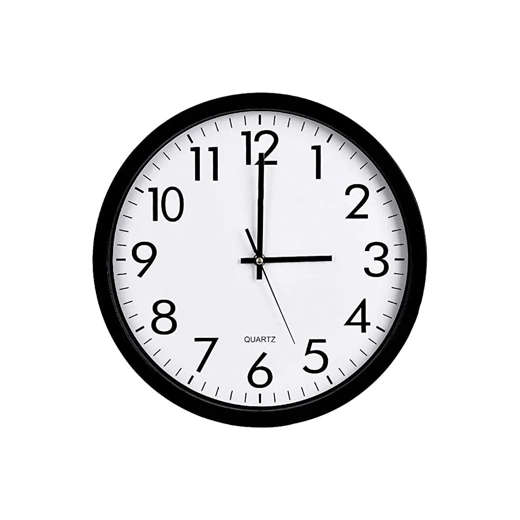 Standard Round Wall Clock – Classic Home Decor Timepiece, Assorted Colours