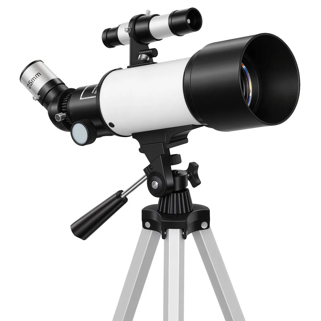 Outsunny Astronomy Telescope with 70 mm Aperture, Adjustable Tripod & Carry Bag – Beginner Stargazing, White
