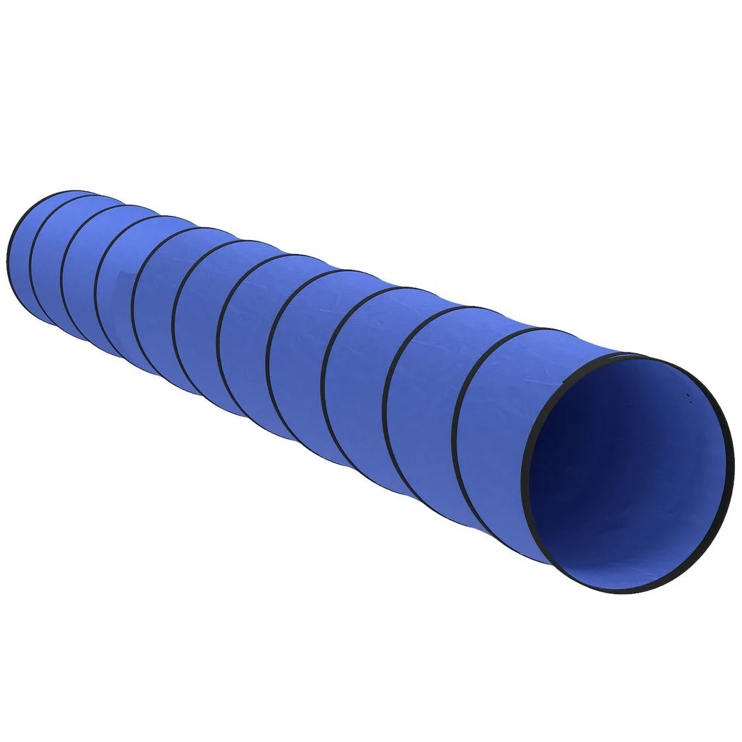 PawHut 500 x 60 cm Dog Agility Tunnel with 6 Pegs and Bag – Foldable, Tear-Resistant Garden Play, Blue