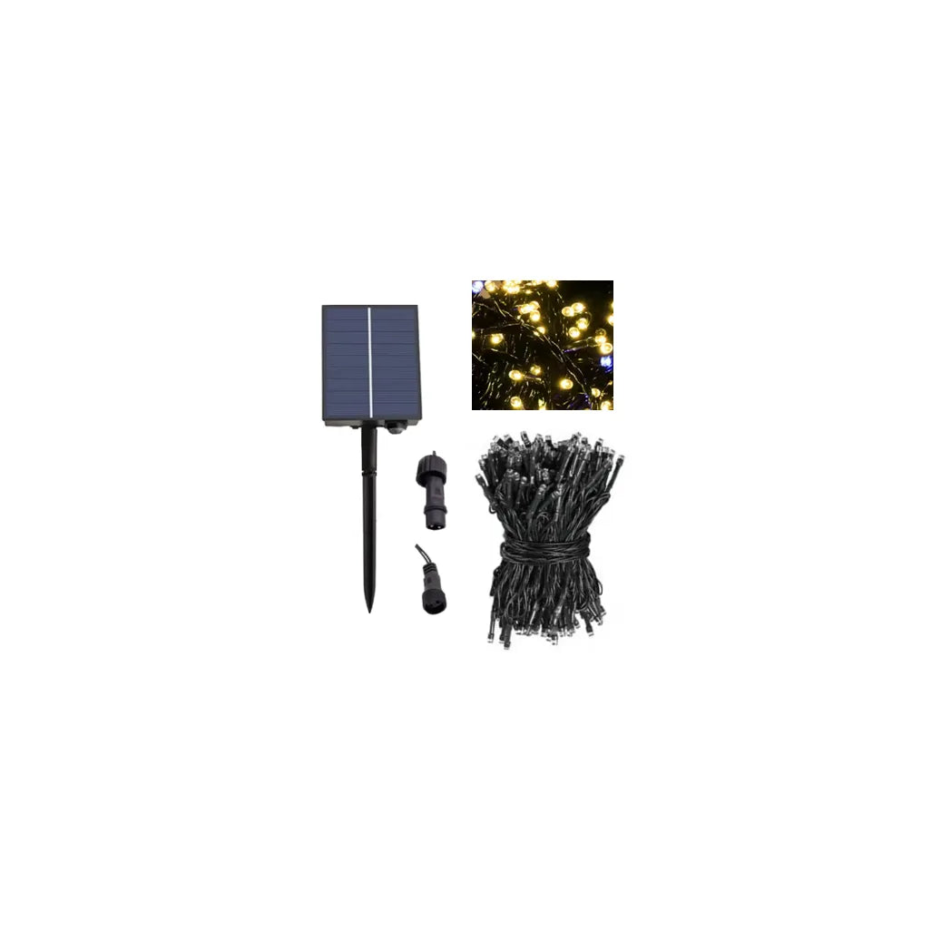 Solar 500 LED Fairy Lights String, 50m – Outdoor Garden, Patio & Party Lighting