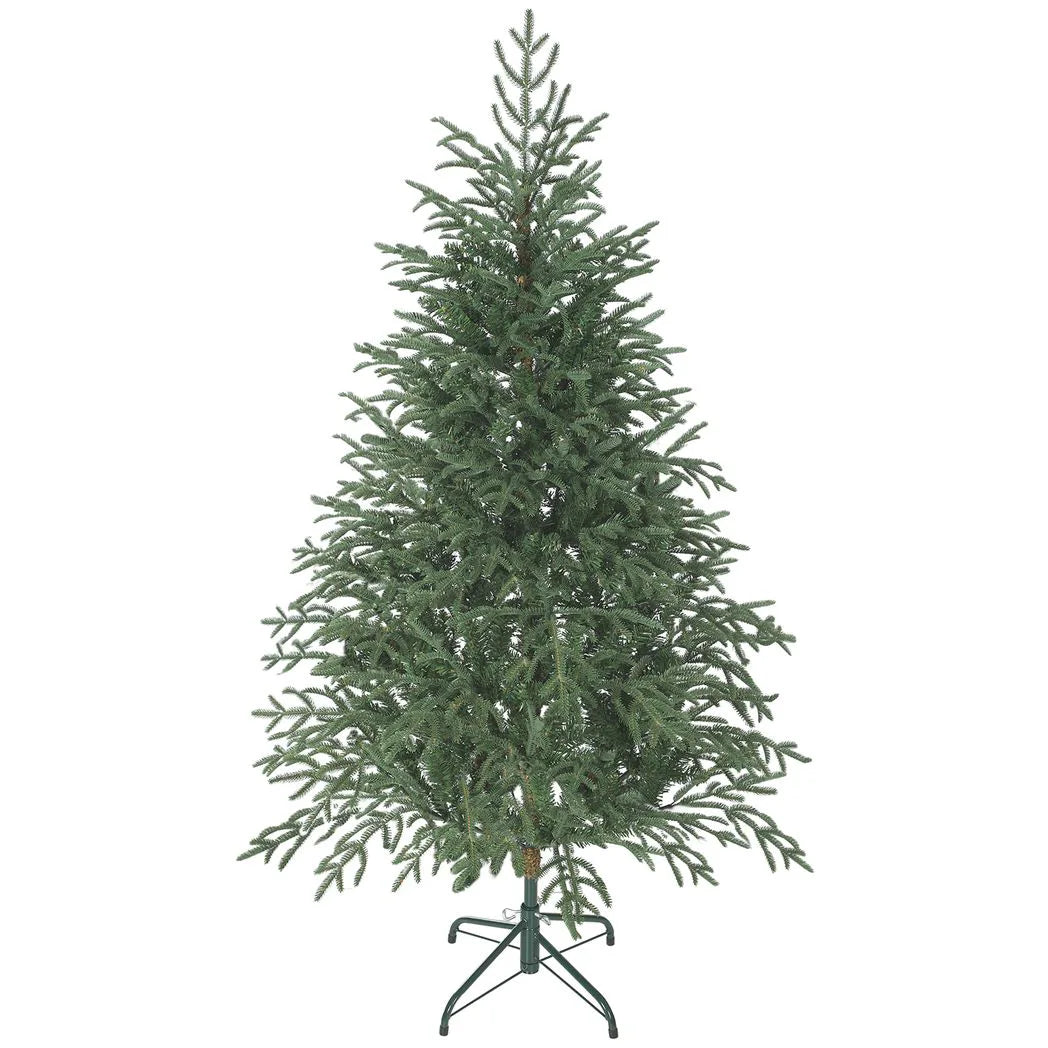 HOMCOM 5ft Full Spruce Artificial Christmas Tree with 1375 Dense Tips & Foldable Metal Stand – Green
