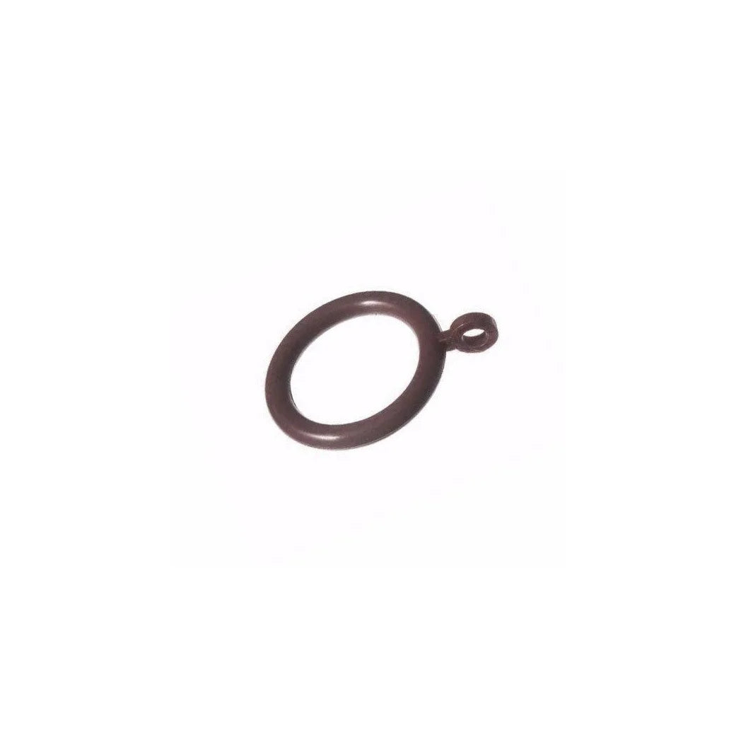 Dark Wood Curtain Pole Rings – Pack of 6 Rings for Curtain Poles