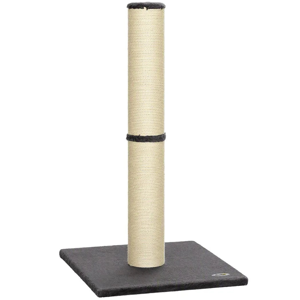 PawHut Cat Scratching Post, 80cm Tall with Sisal Rope & Plush Base – Lightweight Claw Scratcher