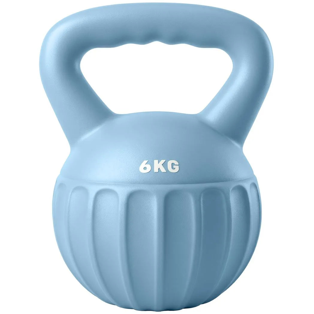 SPORTNOW 6kg Kettlebell with Non-Slip Handle & Flat Base – Sand-Filled Strength Training Weight, Blue