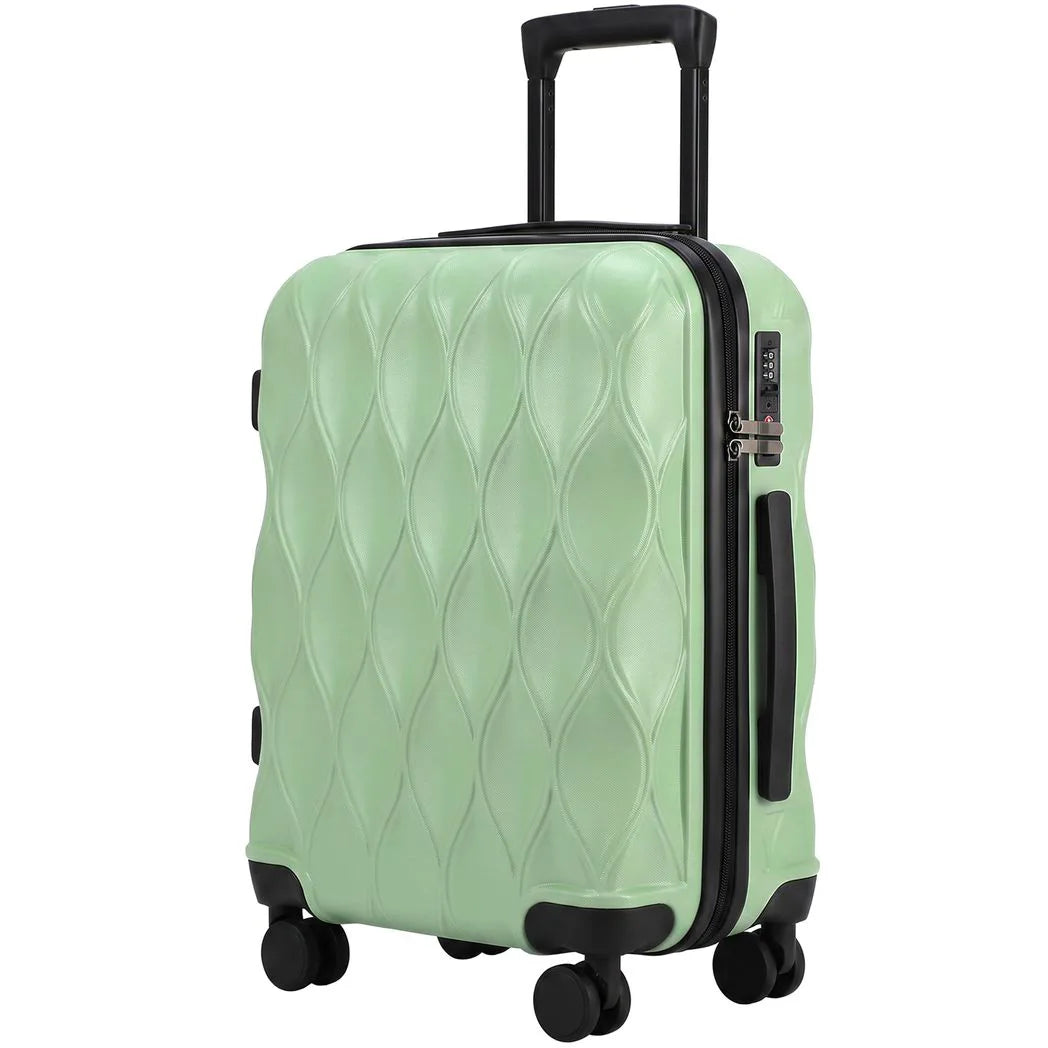 HOMCOM 20 Inch Cabin Suitcase with TSA Lock & 360° Spinner Wheels – 41L ABS Hard Shell Carry-On Luggage, Green