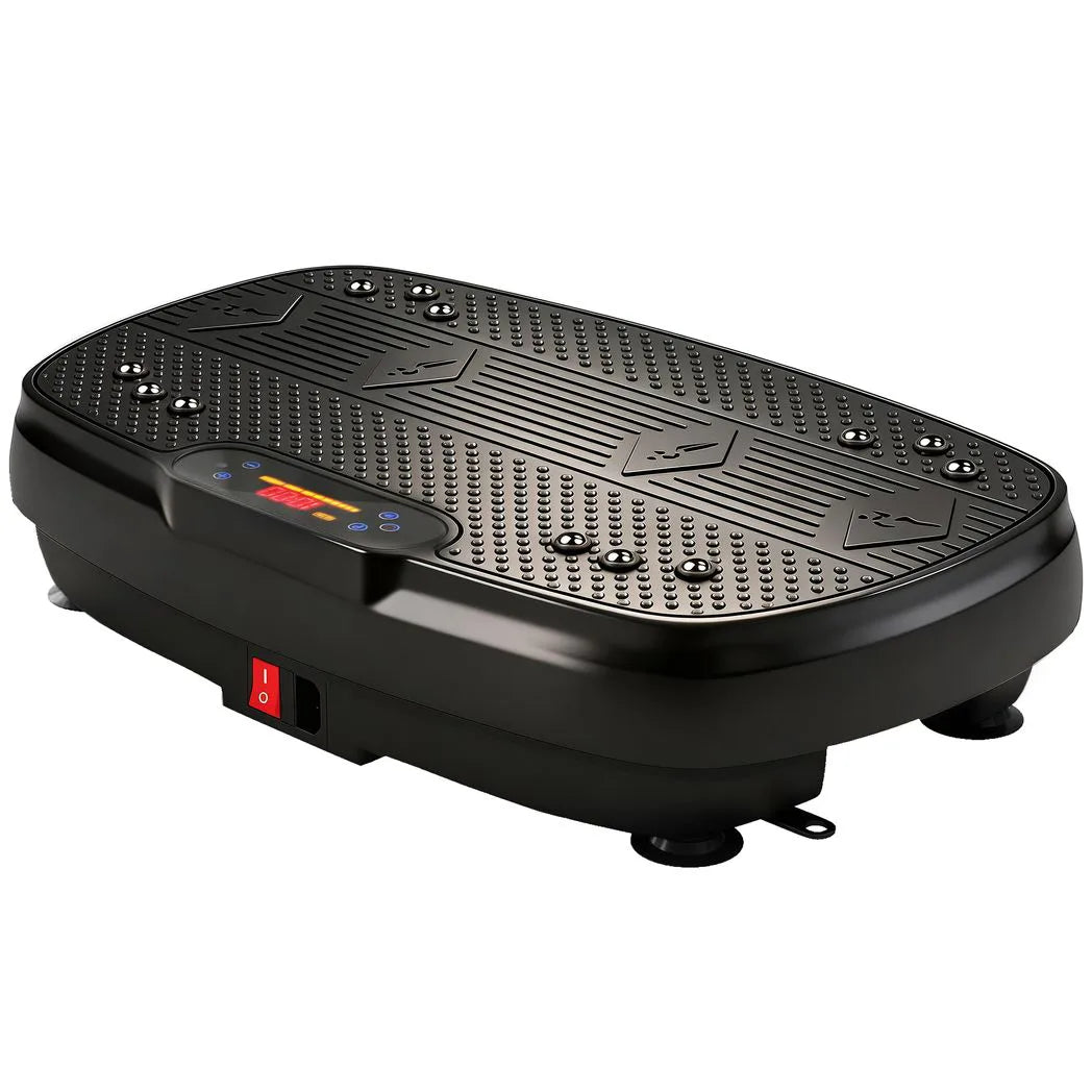 SPORTNOW Vibration Plate with 120 Speed Levels, 5 Programmes & Resistance Bands – Quiet Home Workout Machine
