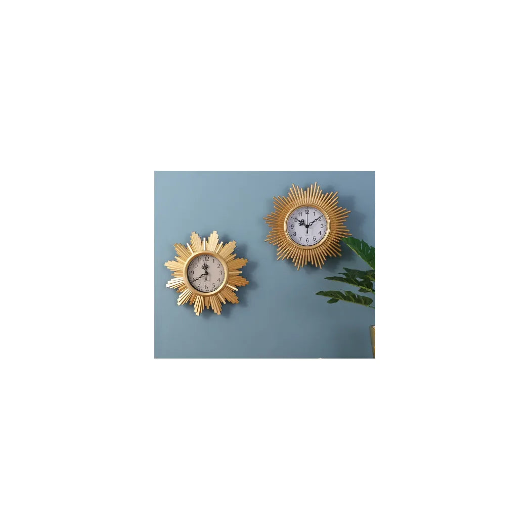 Plastic Wall Clock and Decal Set, 3 Pieces – Home Decor, Assorted Colours and Designs