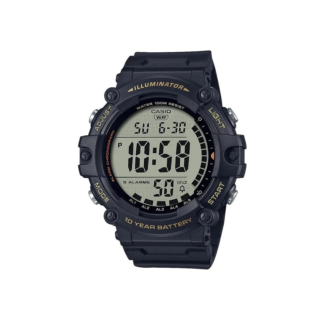 Casio Men's Digital Black Resin Strap Watch - AE-1500WHX-1AVDF
