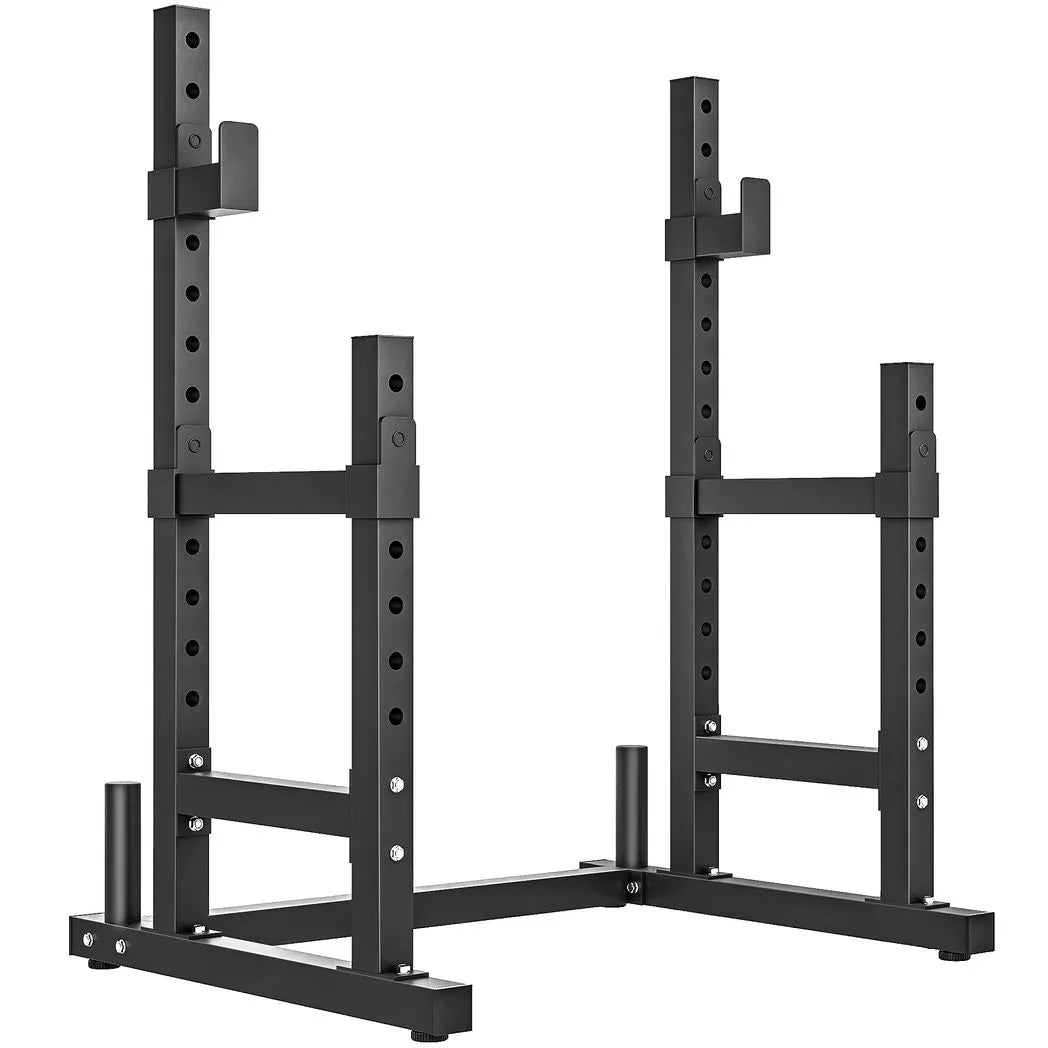 SPORTNOW Adjustable Squat Rack with Plate Holders and Safety Spotters, 300kg Load – Home Gym