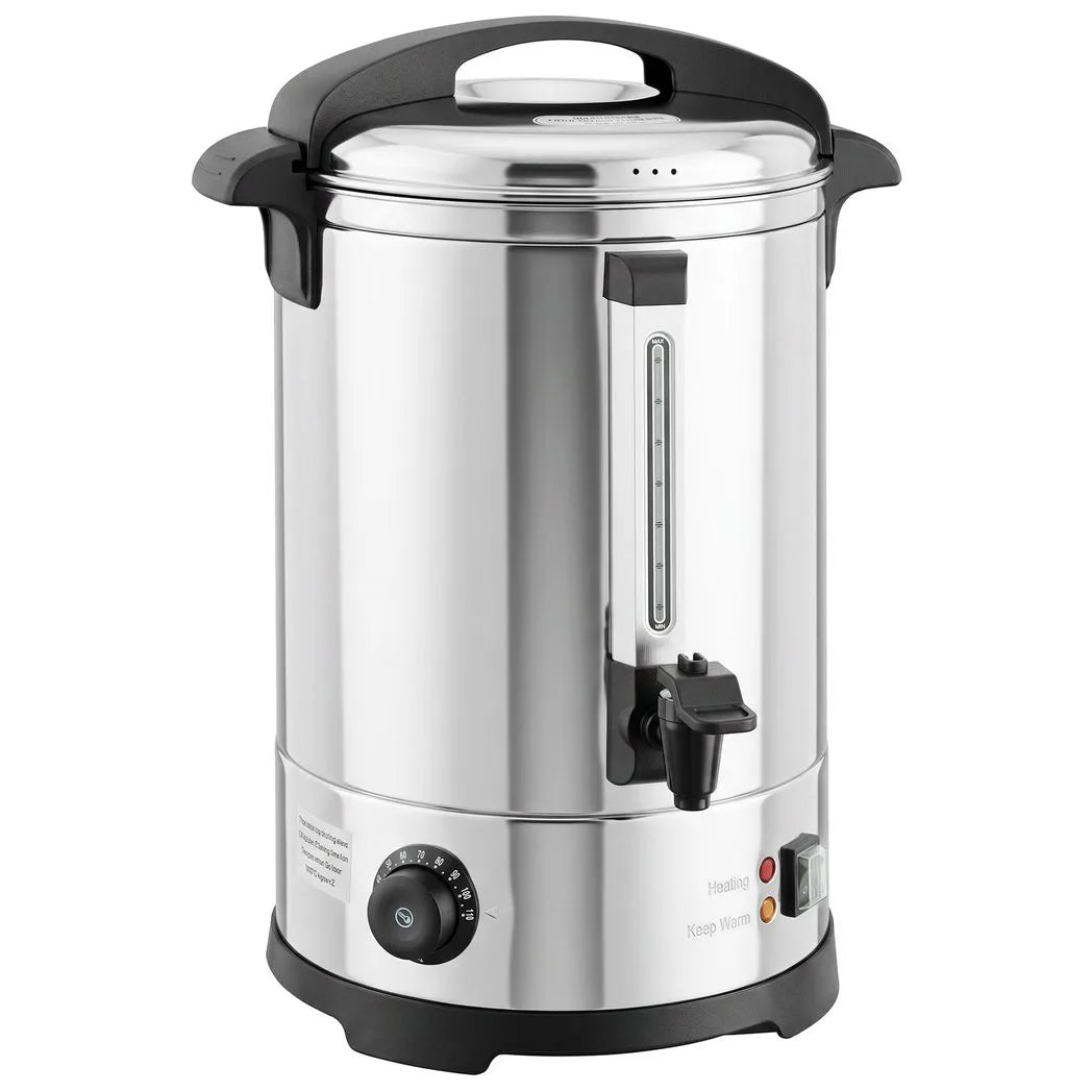 HOMCOM 6.5L Catering Urn, 1500W Stainless Steel Hot Water Boiler with Thermostat and Keep Warm Function