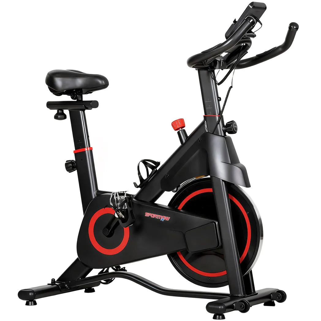 SPORTNOW Exercise Bike with Magnetic Resistance, 8kg Flywheel and LCD – Quiet Indoor Cycling for Home Workouts