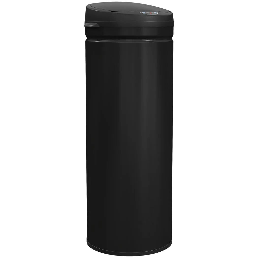 HOMCOM 50L Stainless Steel Sensor Bin with Soft-Close Lid and Bag Ring – Touch-Free Kitchen Bin, Black