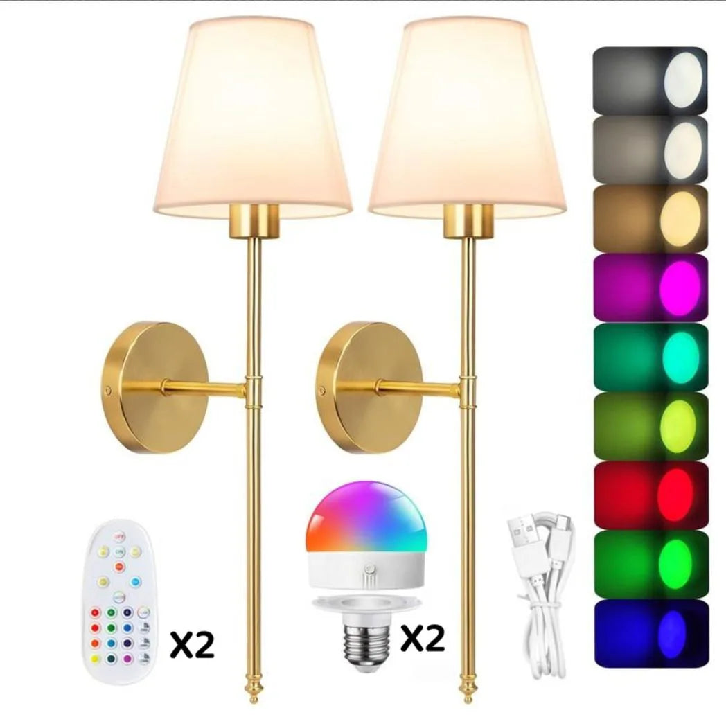 Wireless Wall Lamp - Set of 2
