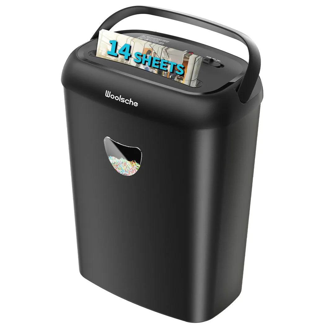 Paper Shredder, 14 Sheet Cross Cut, 6.6 Gallon Basket, P-4 Security Level, 3 Mode Design - Jam Proof Heavy Duty Shredder for Home and Office