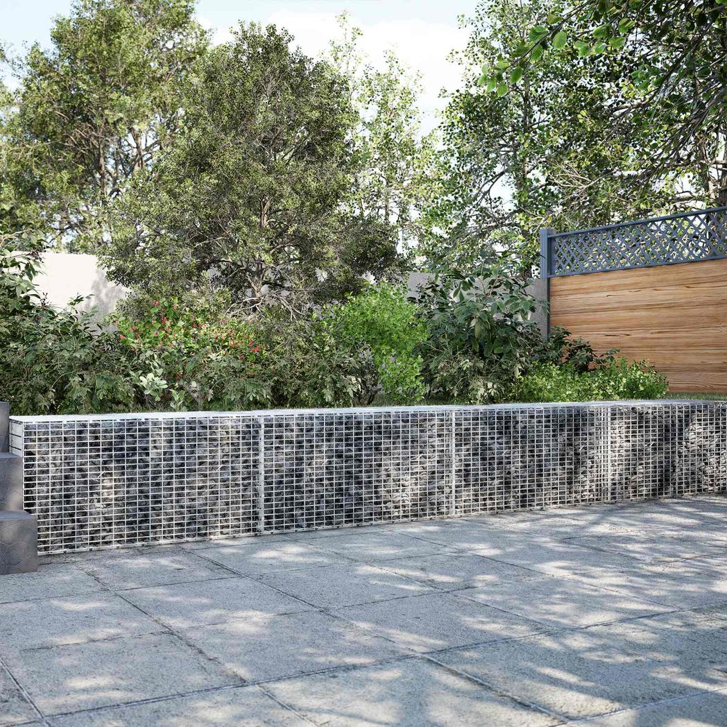 vidaXL Gabion with 3.5 mm Wire and 5x2.5 cm Mesh 500x50x50 cm