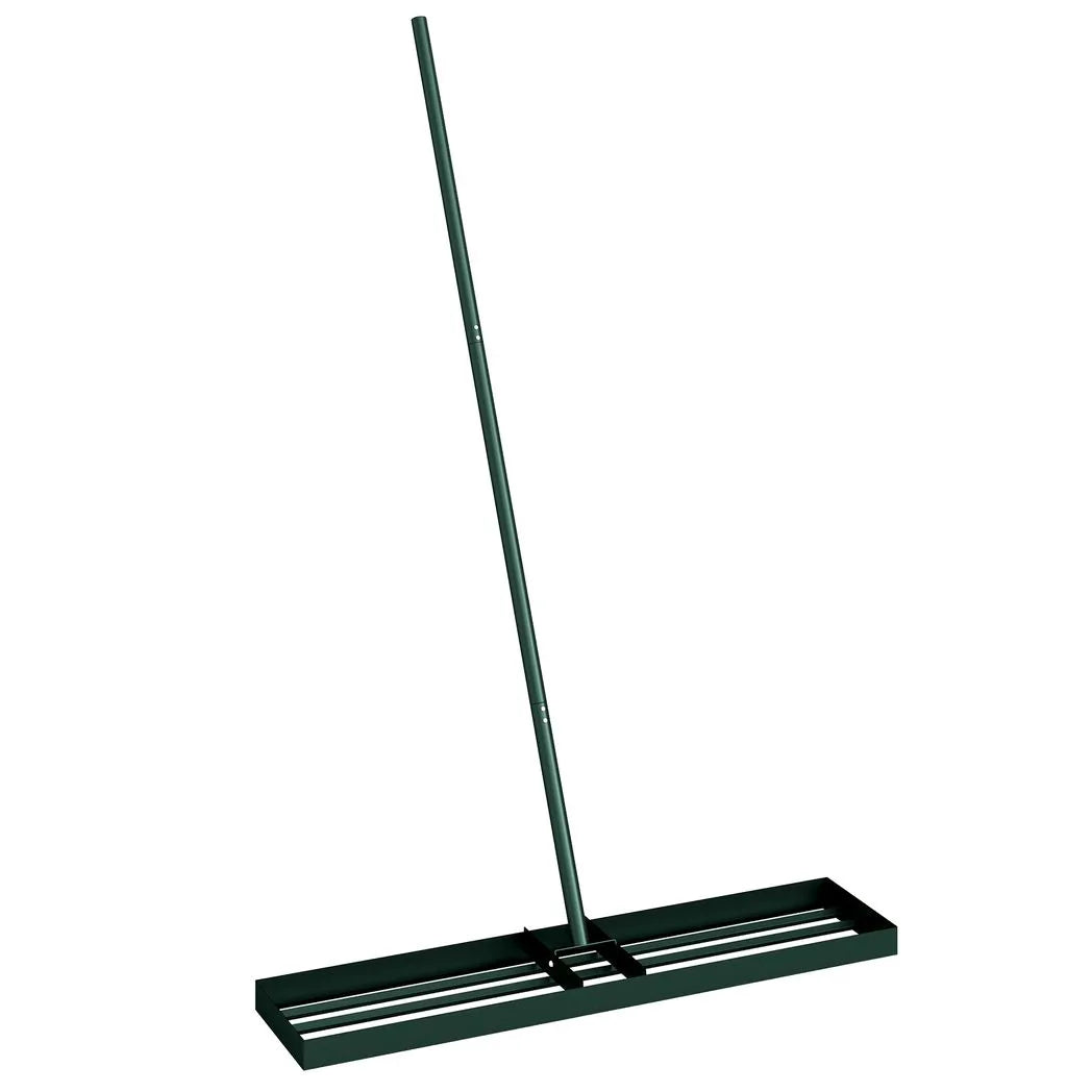 Outsunny Lawn Levelling Rake – 113 x 26cm Lawn Leveller Lute with 169cm Handle for Soil, Sand and Grass