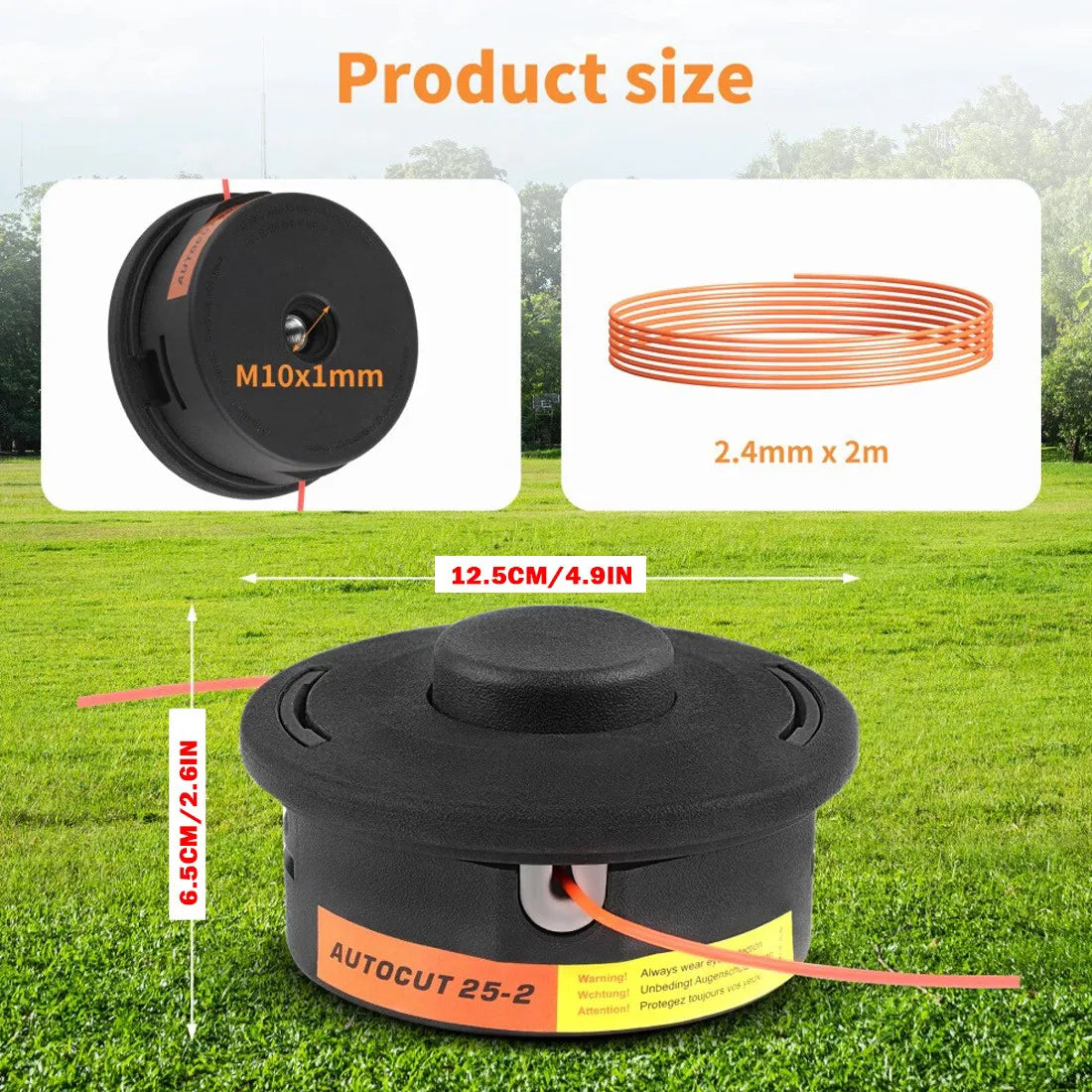 Stihl Autocut 25-2 Compatible Bump Feed Trimmer Head, Pack of 2 – Petrol Strimmer Replacement, 4002 710 2191