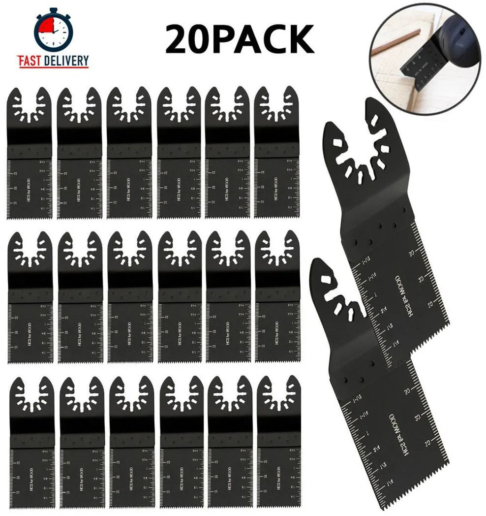20PCS OSCILLATING MULTI TOOL BLADE SAW BLADES WOOD METAL CUTTER FOR DEWALT FEIN