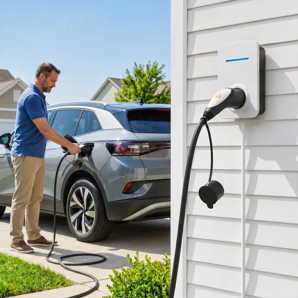HOMCOM 10 m Type 2 EV Charging Cable, 7 kW 32A Mode 3 – Type 2 to Type 2 Extension Cable for EVs and PHEVs