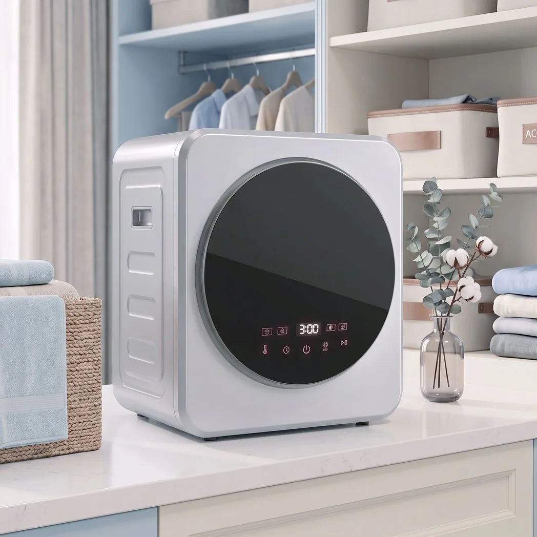 HOMCOM 4kg Vented Tumble Dryer with Stainless Steel Drum, 800W Compact Freestanding Dryer, Silver