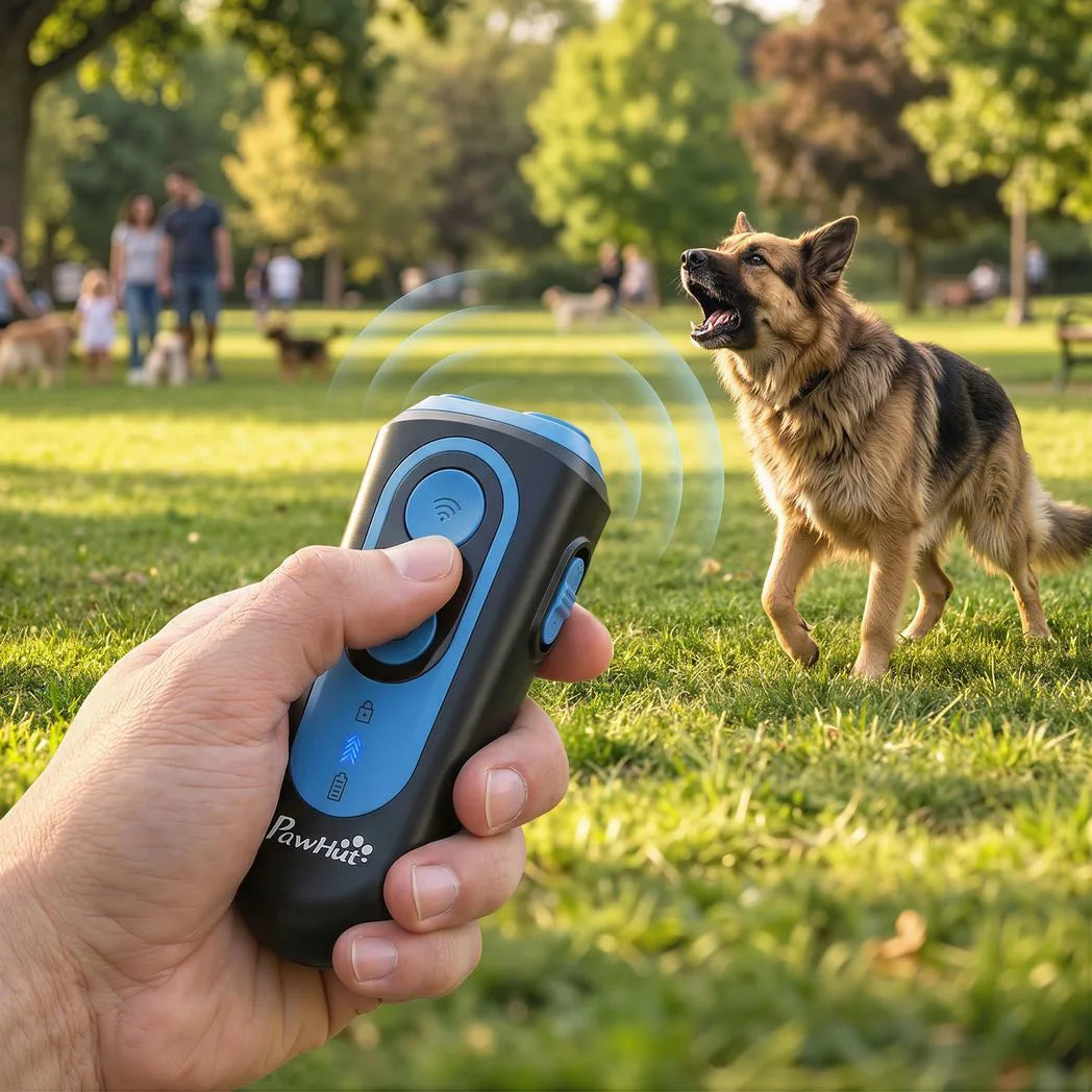 PawHut Ultrasonic Anti-Barking Device for Dogs with 5 Modes, Vibration & LED Torch – Bark Trainer