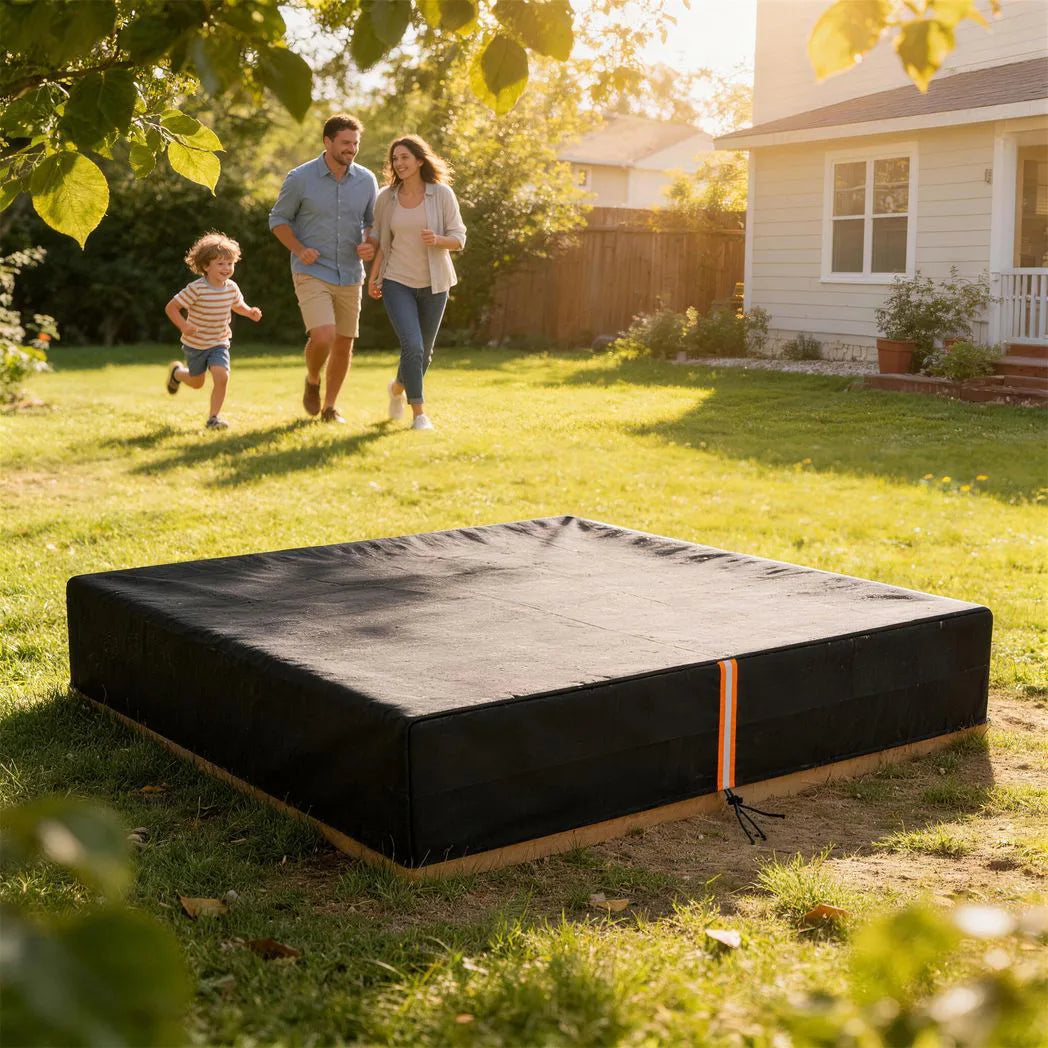 AIYAPLAY Waterproof Sandbox Cover with Drawstring and Elastic Band – UV Protection, Fits 123-127 cm Sandpits