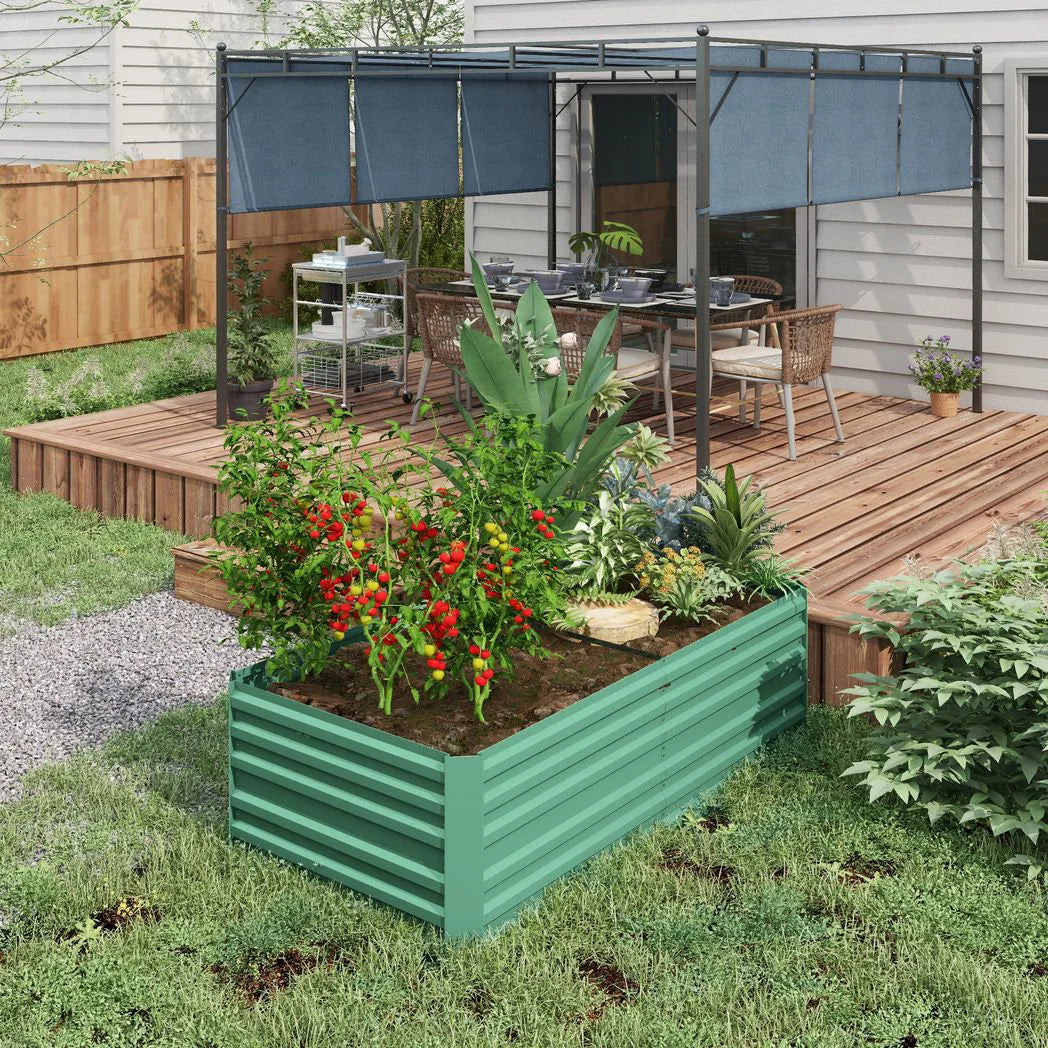 Outsunny Galvanised Steel Raised Garden Bed
