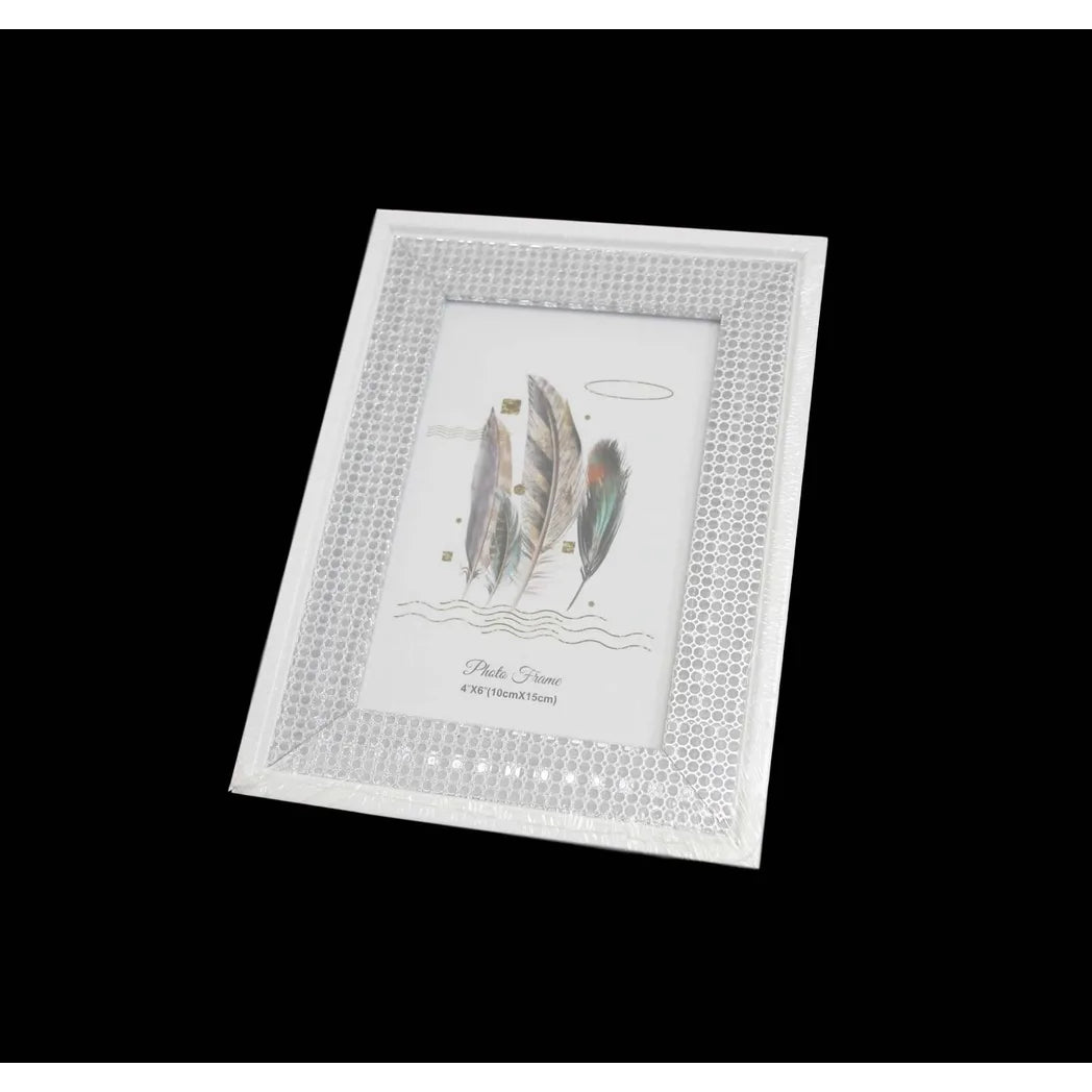 Sparkly Silver & Gold Photo Frame – Glittering Home Decor Picture Frame, Assorted Colours