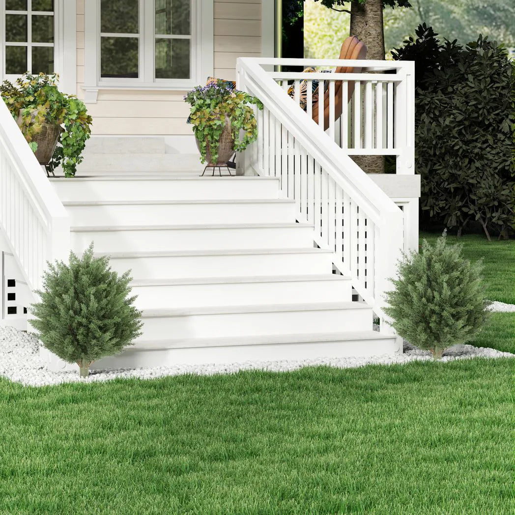 HOMCOM 60 cm Artificial Cypress Tree with Ground Stake, Set of 2 Artificial Plants for Indoor & Outdoor