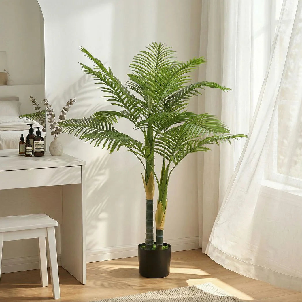 HOMCOM Artificial Palm Tree with 14 PEVA Leaves