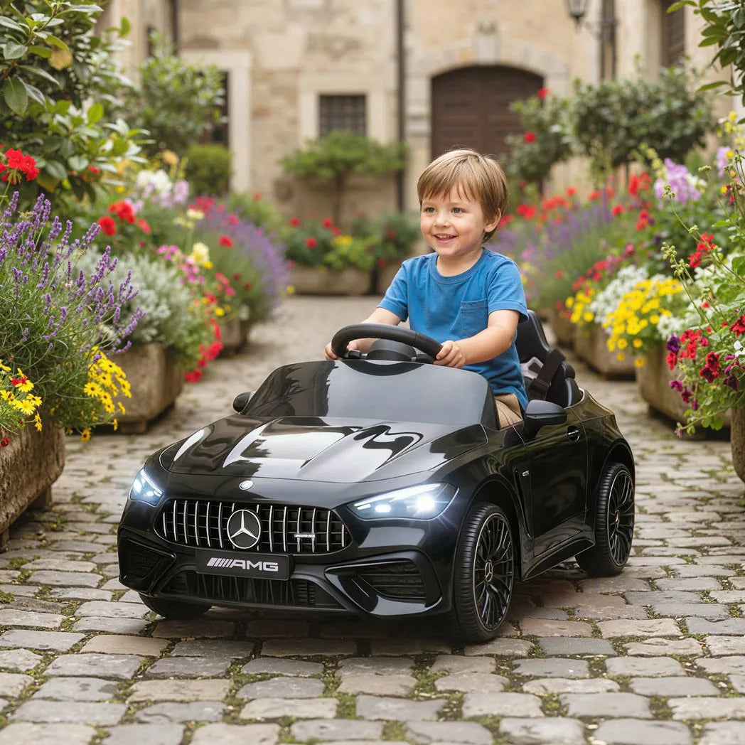 AIYAPLAY Licensed Mercedes-AMG 12V Kids Ride-On Car with Remote Control, USB & MP3 – Ages 3–6, Black