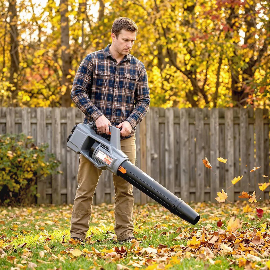 Outsunny Cordless Leaf Blower with 2 x 4.0Ah Batteries & Charger – 36V Lightweight Garden Blower, 1000W Brushless Motor