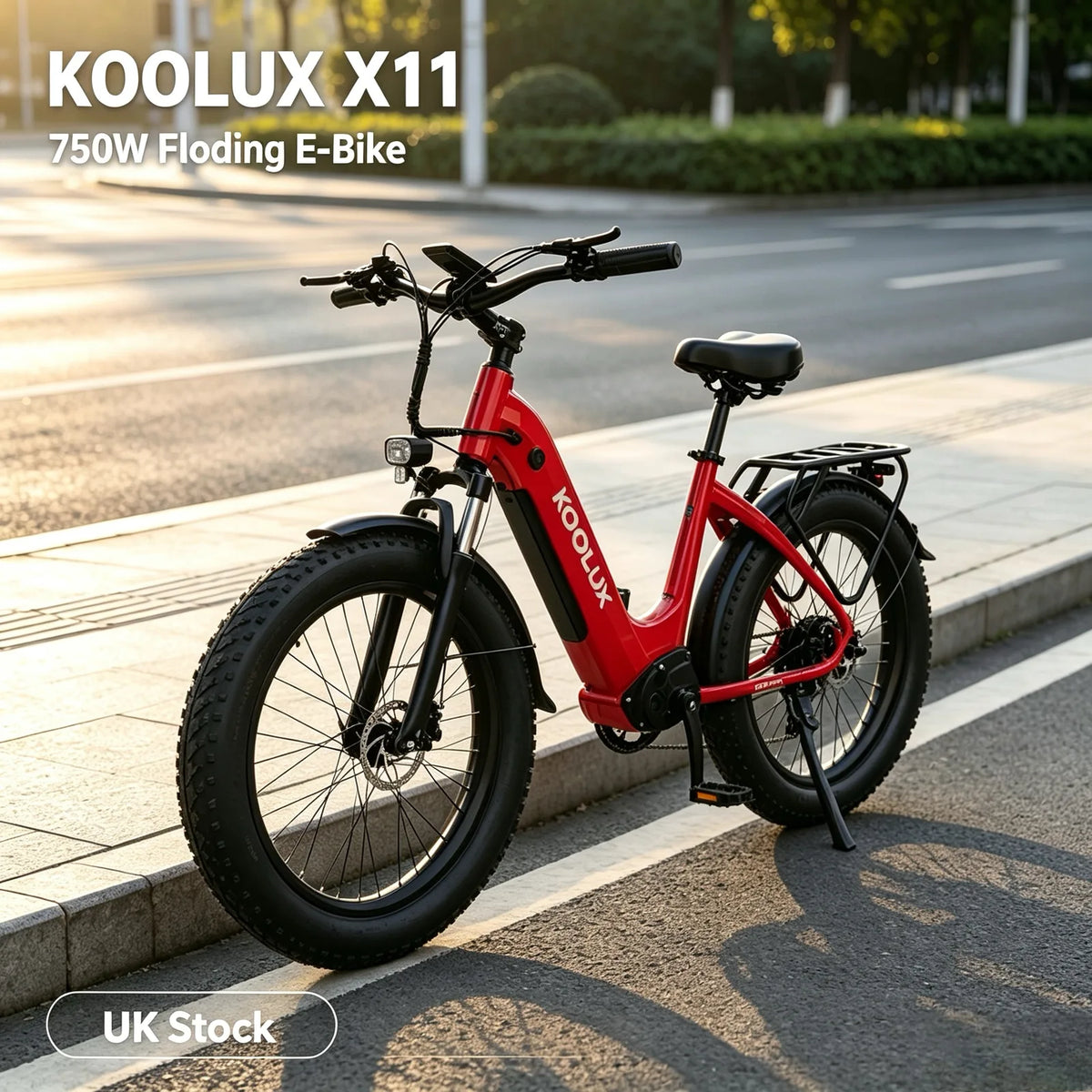 KOOLUX X2 Step-Through Electric Bike, 250W (500W Peak) Motor & 48V 15Ah Battery – 26 Inch Urban Commuter E-Bike