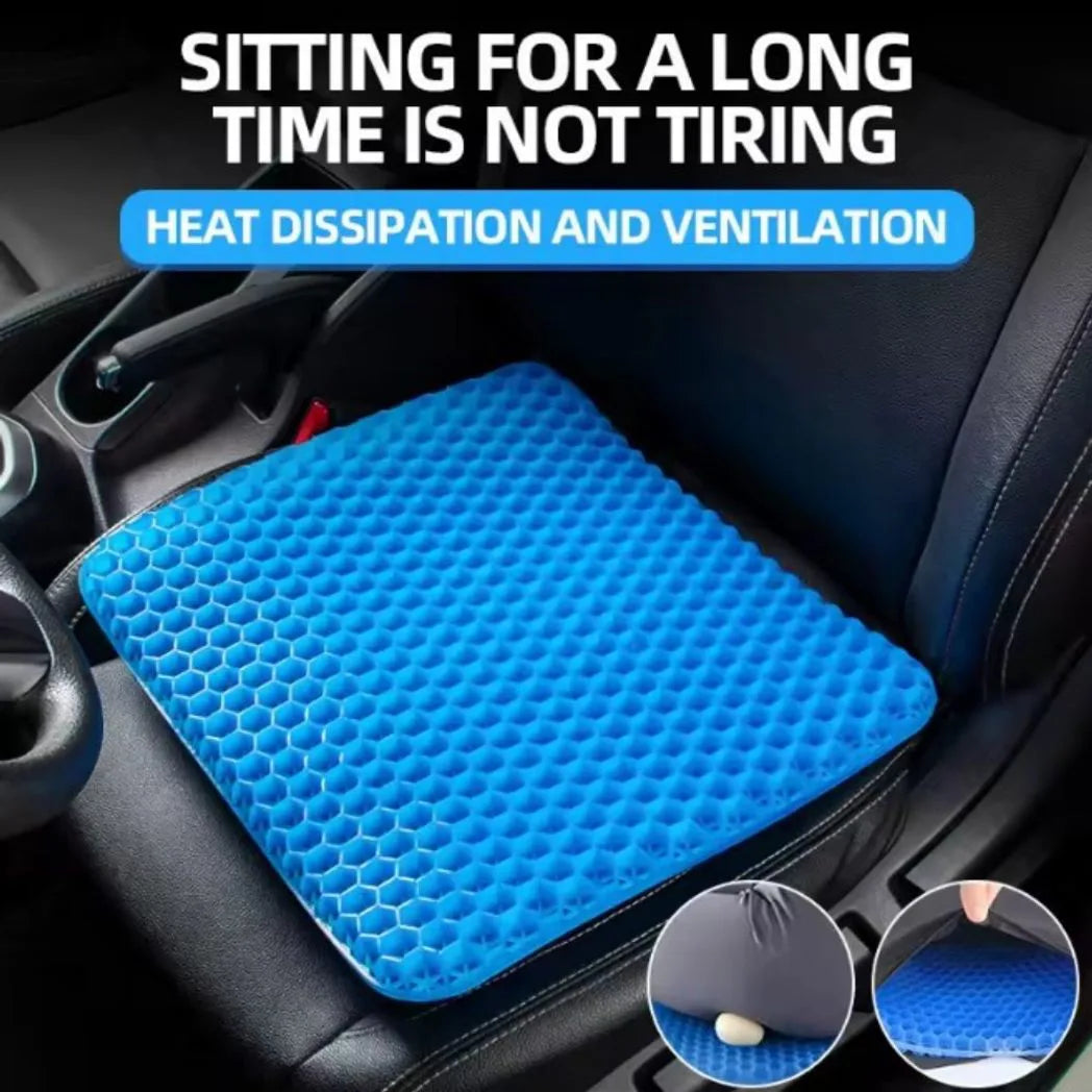 Honeycomb Breathable Gel Seat Cushion Cooling Double Thick Egg Sitting Pad
