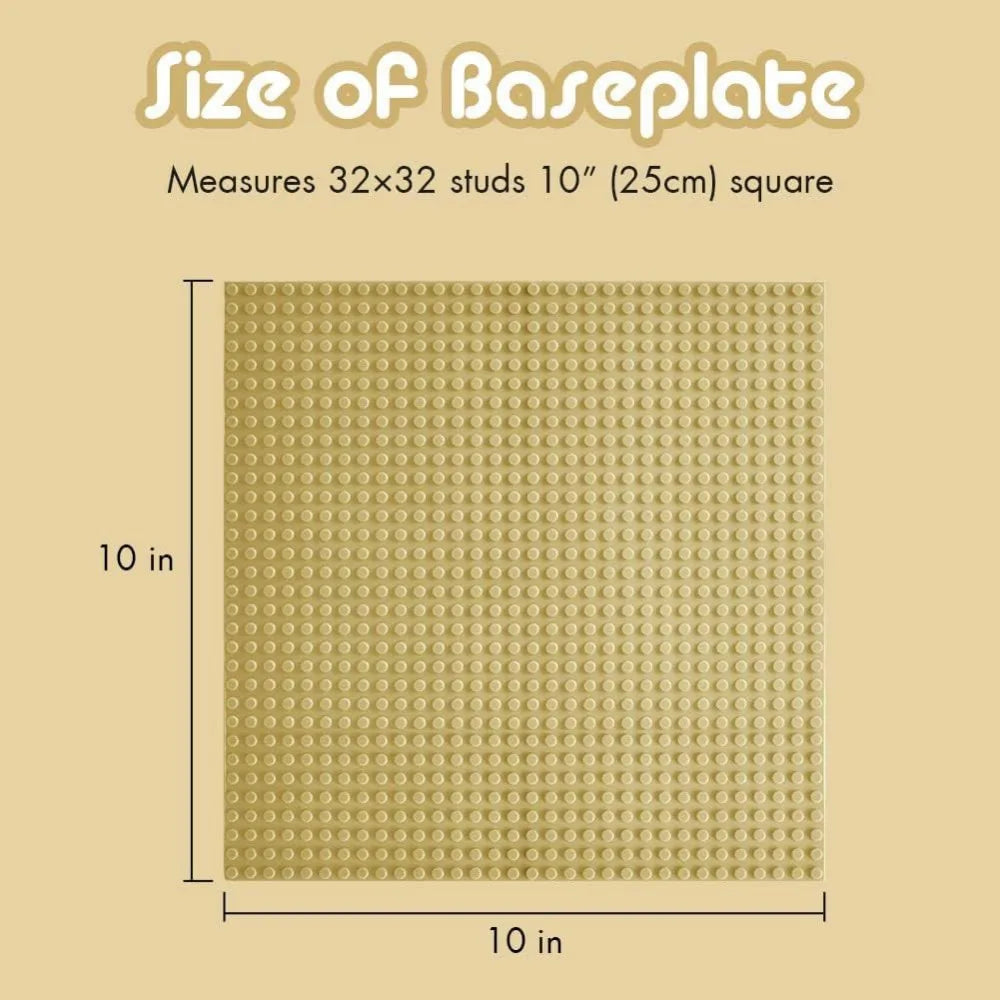 Building Block Baseplates – 10 Pack, Double Sided 10 x 10 Inch, 32 x 32 Studs